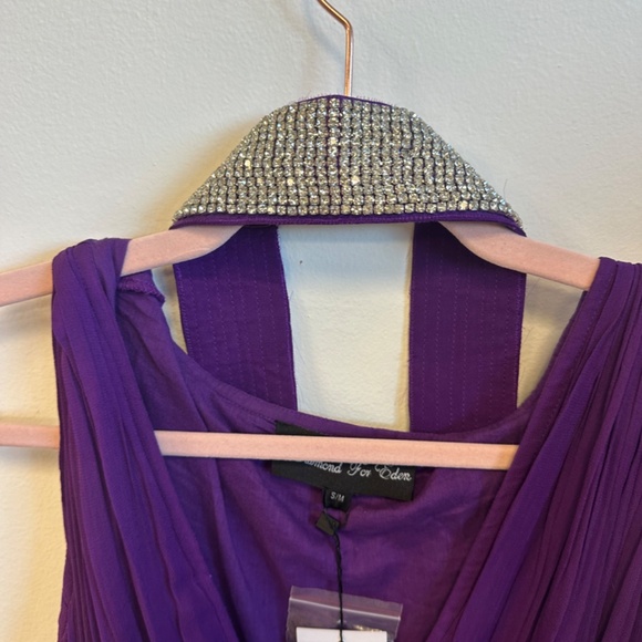 diamond for eden luxury dress, purple long dress - Picture 6 of 7